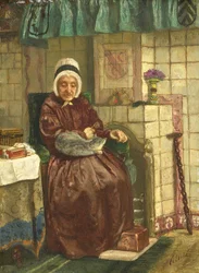 Vieille femme près d